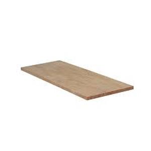 Hampton Bay 4 ft. L x 25 in. D Unfinished Hevea Solid Wood Butcher Block Countertop With Square Edge 4.2 ft