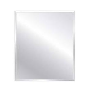 Glacier Bay 36 in. W x 42 in. H Frameless Rectangular Beveled Edge Bathroom Vanity Mirror in Silver