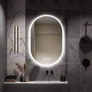 KINWELL 24 in. W x 36 in. H Oval Frameless LED Light Bathroom Vanity Mirror