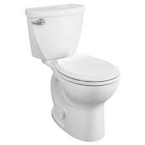 American Standard Cadet 3 FloWise  10 in Rough Two-Piece 1.28 GPF Single Flush Round Chair Height Toilet with Slow-Close Seat in White