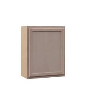 Hampton Bay 24 in. W x 12 in. D x 30 in. H Assembled Wall Kitchen Cabinet in Unfinished with Recessed Panel