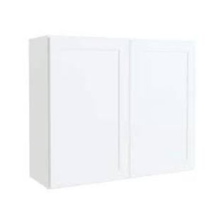 Hampton Bay Courtland 36 in. W x 12 in. D x 30 in. H Assembled Shaker Wall Kitchen Cabinet in Polar White