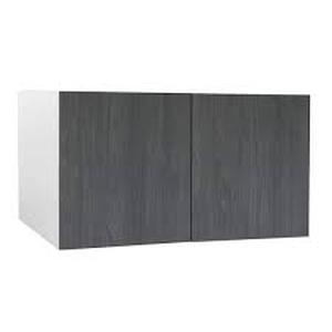 Cambridge Quick Assemble Modern Style, Carbon Marine 36 x 18 in. Wall Bridge Kitchen Cabinet (36 in. W x 12 in. D x 18 in. H)- MINOR DAMAGE
