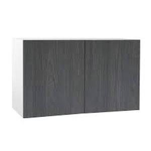 Cambridge Quick Assemble Modern Style, Carbon Marine 30 x 18 in. Wall Bridge Kitchen Cabinet (30 in. W x 12 in. D x 18 in. H)