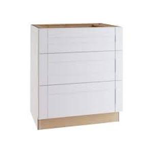 MILLS PRIDE Richmond Verona White Plywood Shaker Ready to Assemble Drawer Base Kitchen Cabinet Sft Cls 24 in W x 24 in D x 34.5 in H