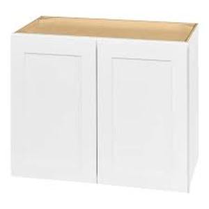 Hampton Bay Avondale 30 in. W x 15 in. D x 24 in. H Ready to Assemble Plywood Shaker Wall Bridge Kitchen Cabinet in Alpine White