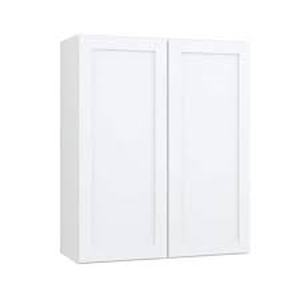 Hampton Bay Courtland 30 in. W x 12 in. D x 36 in. H Assembled Shaker Wall Kitchen Cabinet in Polar White