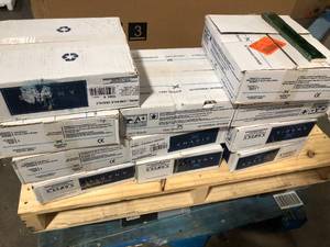 lot 14 image: Lot with 11 Boxes of Ivy Hill Tile Virtuo Emerald Green 1.45 in. x 9.21 in. Polished Crackled Ceramic Subway Wall Tile (4.65 sq. ft.Case)