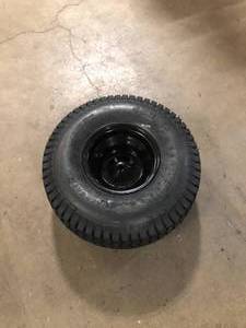 lot 18 image: Cub Cadet Original Equipment 20 in. Rider Rear Wheel Assembly with Black Rim OEM# 634Z0104-0637
