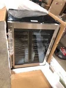 lot 20 image: Vissani 23.4 in. 50 Bottle, 154 Can, Wine and Beverage Cooler with Stainless Steel Door Customer Returns See Pictures