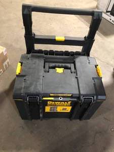 lot 28 image: DEWALT TOUGHSYSTEM 2.0 24 in. W Modular Tool Box Customer Returns See Pictures