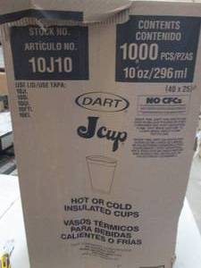 Dart 10J10 Foam Drink Cups, 10oz, W...