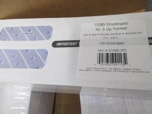 Case of 5- 100pk Self Seal Security...