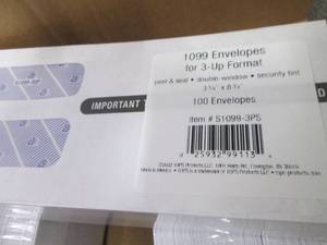 Case of 5- 100pk Self Seal Security...