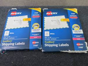 2 pks Avery True Block Shipping Lab...