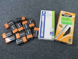 12- 9V Duracell Batteries, Stic Pen...