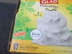 Open Box Glad 13 Gallon Trash bags...
