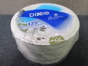 125 - 8.5 inch Dixie Paper Plates...