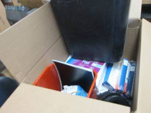 Box of Assorted Office Items with 2...