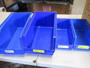 4 Blue Organizing Bins...