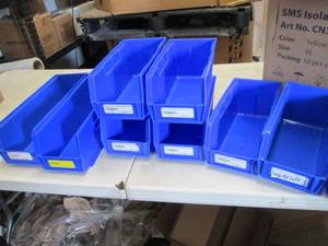 9 Blue Organizing Bins...