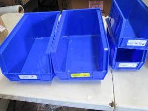4 Blue Organizing Bins...