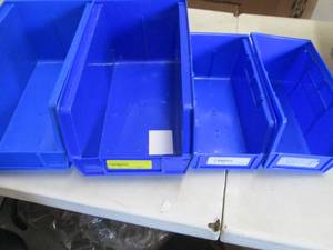 4 Blue Organizing Bins...