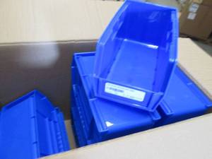 9 Small Blue Organizing Bins...