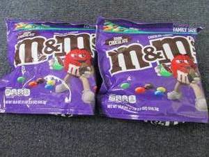 2- 18 oz Bags Dark Chocolate M&Ms...