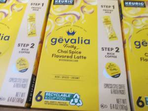 6- 6 ct Gevalia Chai Spice Latte Kc...