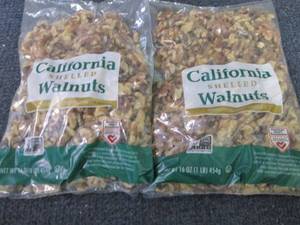2- 16 oz Bags California Shelled Wa...