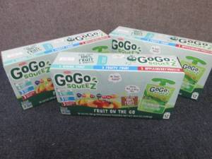 3- 12 pks GoGo Squeez Fruit on The ...