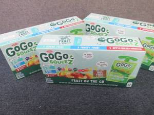 3- 12 pks GoGo Squeez Fruit on The ...