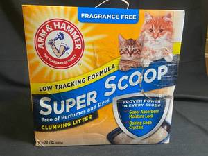Arm & Hammer Super Scoop Clumping Cat Litter - Fragrance Free, 20LB