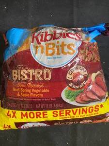 Kibbles n Bits Bistro Dog Food - Oven Roasted Beef, Spring Vegetable & Apple Flavors - 16LB Bag