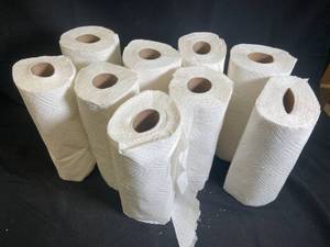 Assorted Paper Towel Roll Lot - 9 Rolls