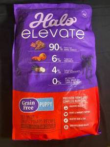 Halo Elevate Grain Free Puppy Food, Red Meat & Sweet Potato Recipe - 20LB