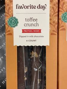 lot 280 image: Toffee Crunch choc dipped Pretzels 6 per Box 8 Boxes