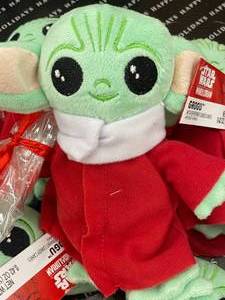 lot 304 image: Star Wars GROGU stuffed toy with Candy Canes X 7
