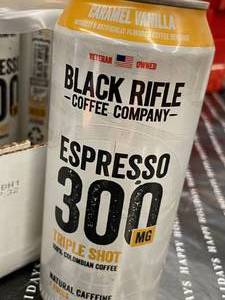 lot 305 image: Black Rifle Coffee Caramel Vanilla triple Shot 12 pack 16 oz cans