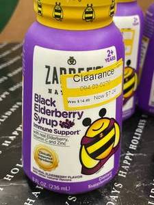 lot 402 image: Black Elderberry Syrup Immune Support 4 bottles Best by 052024