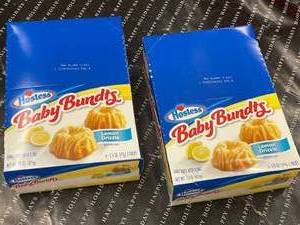 lot 411 image: Hostess Baby Bundt Lemon Drizzle 2 Boxes Best by 03122024