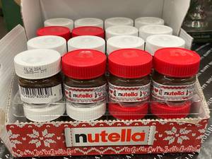 lot 607 image: 32 Mini Nutella Jars Best by 07262024
