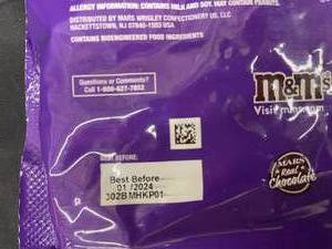 lot 140 image: Dark Chocolate M&ampMs 2 X 1 pound bags&nbspBest&nbspBy 012024