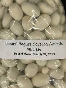 lot 276 image: Yougurt Covered Almonds 2 X 2 pound bags Best by 03312024