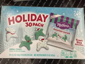 lot 314 image: Holiday Animal Cookies 30 pouches per Box 2 Boxes