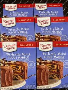 lot 481 image: Duncan Hines Fudge Marble Cake Mix 6 X 15.oz Boxes Best by 04112024