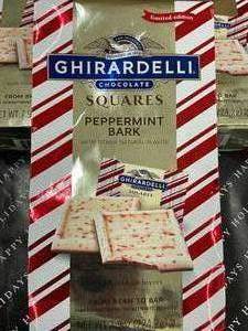 lot 589 image: Ghirardelli Peppermint Bark White Choc Squares 3 bags Best by 03312024