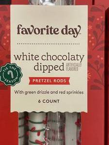 lot 553 image: White Choc Dipped Pretzel Rods 6 Boxes