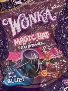 lot 735 image: Wonka Magic Hat Gummies 8 Bags Best by 102024